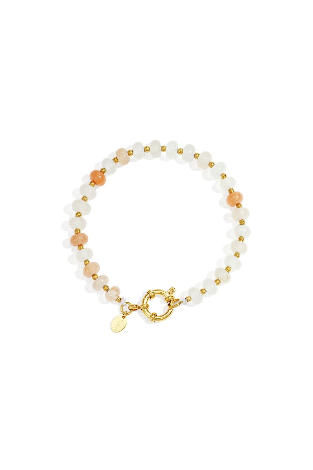 Edelstahl Armband Matcha Pearl