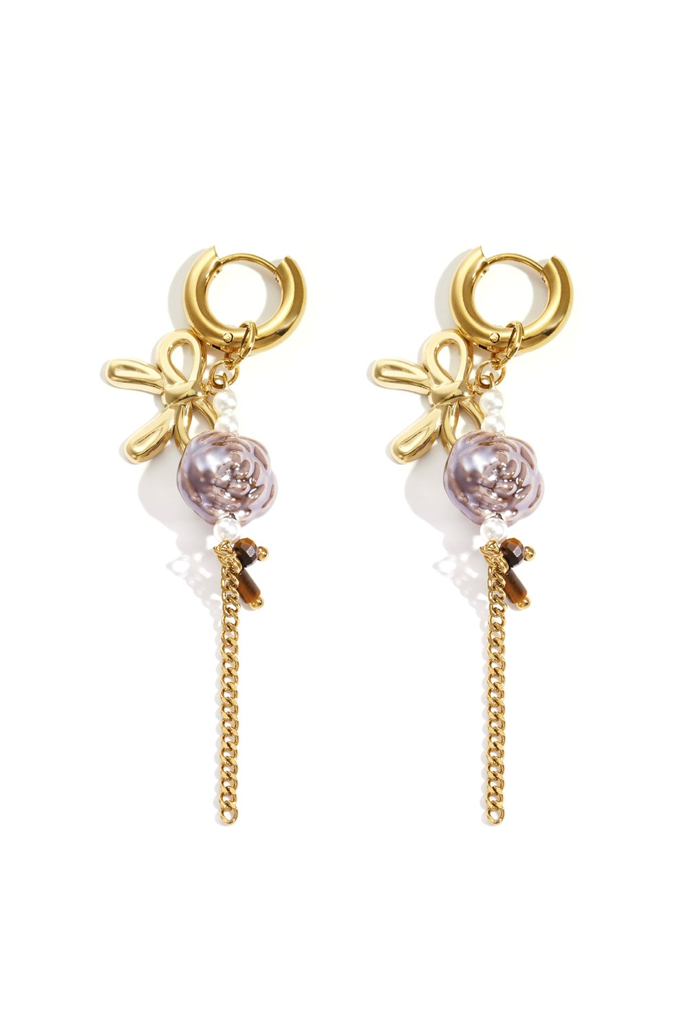 Edelstahl Ohrringe Rose & Bow