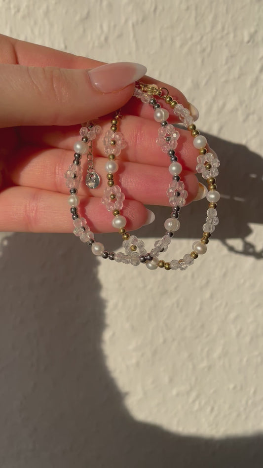 Edelstahl Armband Daisy Süßwasserperle