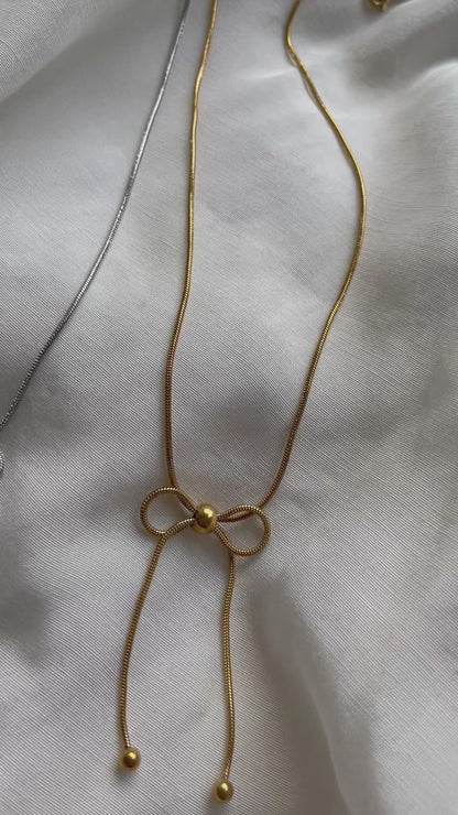 Edelstahl Kette Bow Knot