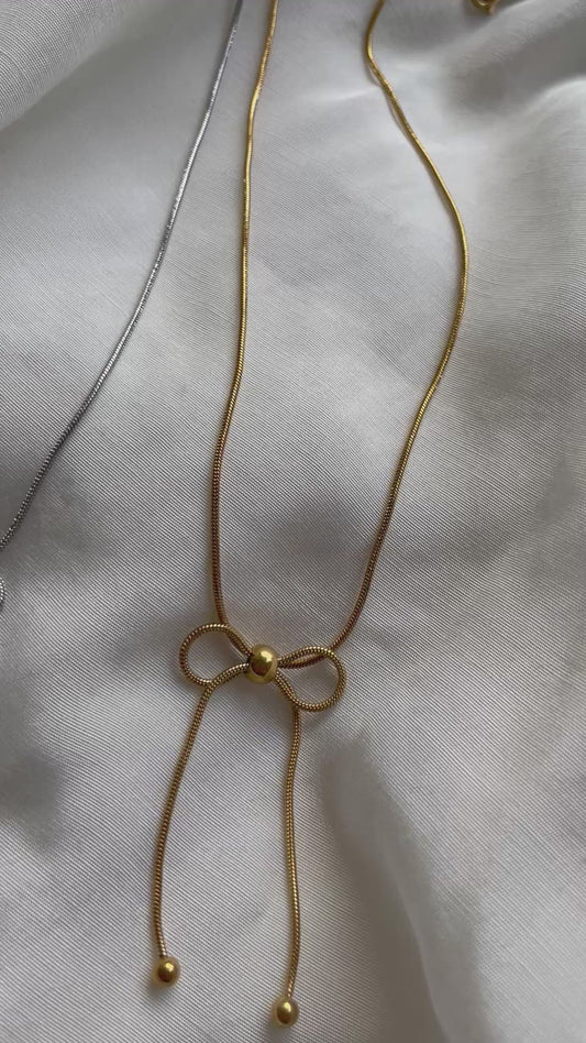 Edelstahl Kette Bow Knot