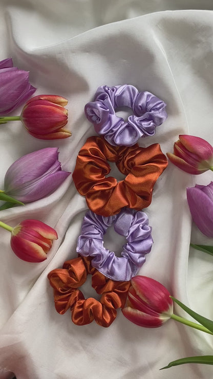 Scrunchie Orange Satin