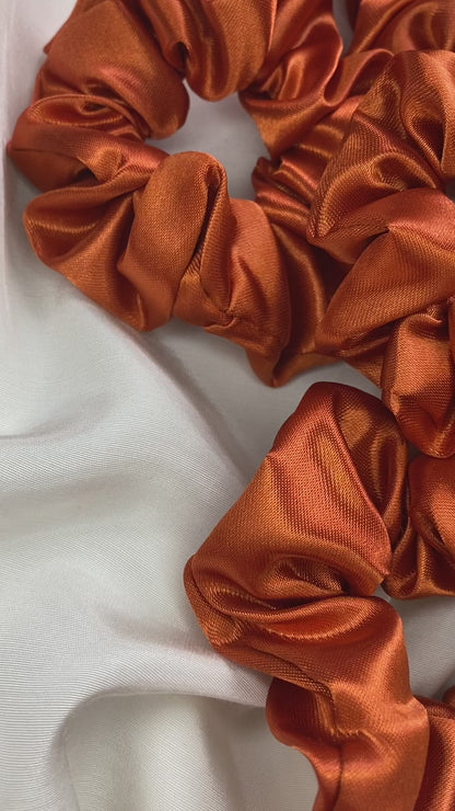 Scrunchie Orange Satin