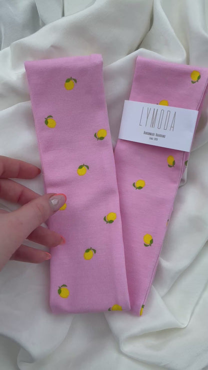 Haarband Zitronen Rosa