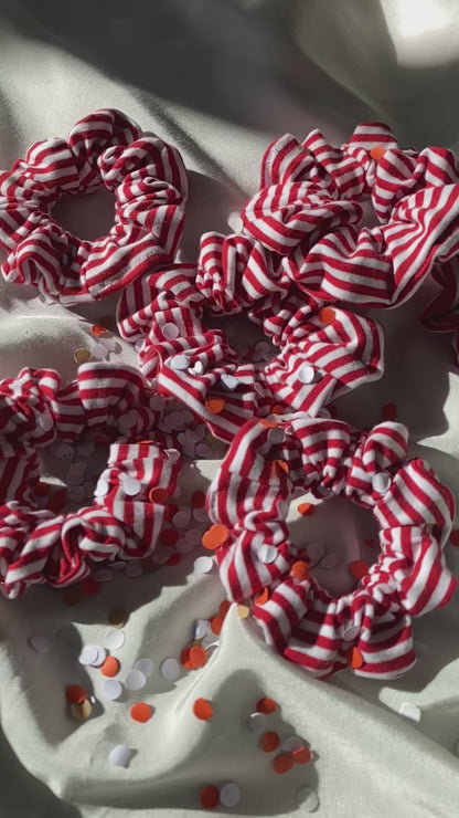 Scrunchie Rot Weiß Karneval