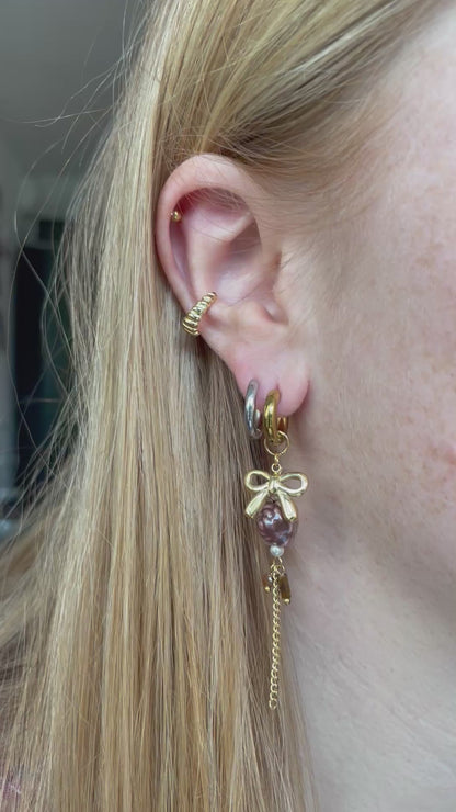Edelstahl Ohrringe Rose & Bow