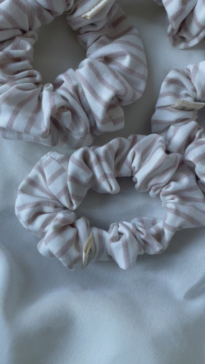 Scrunchiekollektion Strify gestreift Gelb Beige Blau