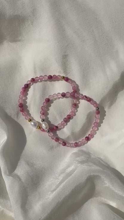 Rosa Armband Süßwasserperle