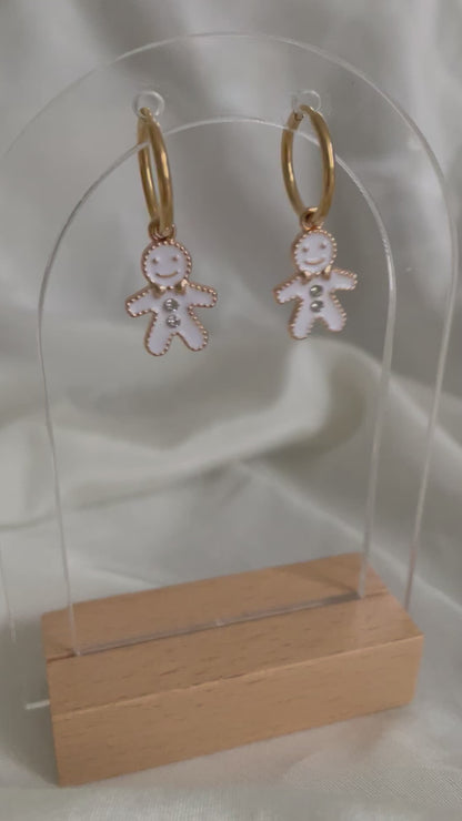 Edelstahl Weihnachts Ohrringe Creolen