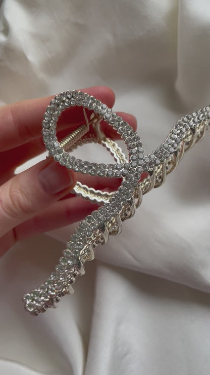 Haarspange Glitzer Metall