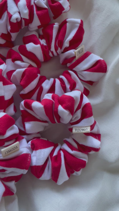 Scrunchie Rot Weiß Karneval