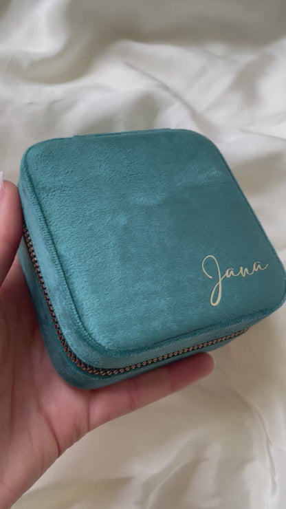 Personalisiertes Schmucktasche Schmuckkiste Schmuckdose Schmucketui Samt