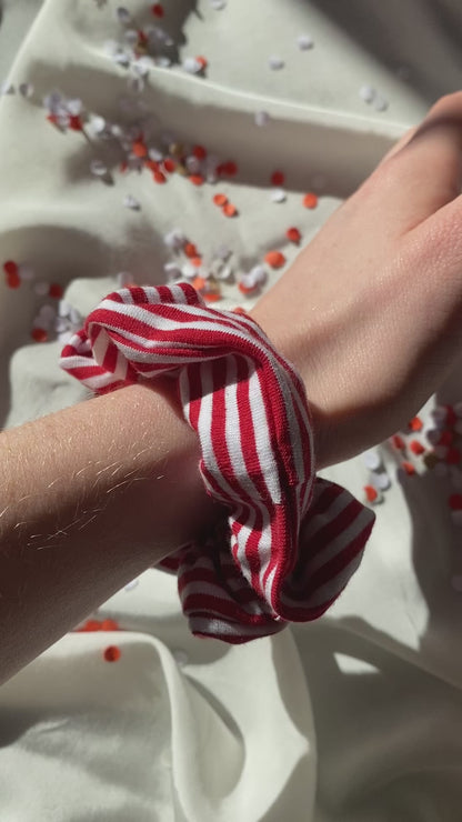 Scrunchie Rot Weiß Karneval